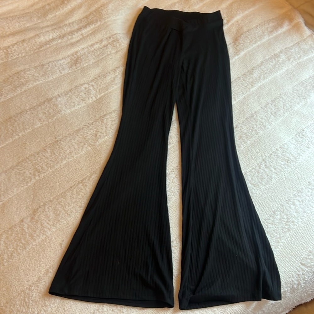 Brit & Bri flare ribbed leggings, Women’s size XS, Black